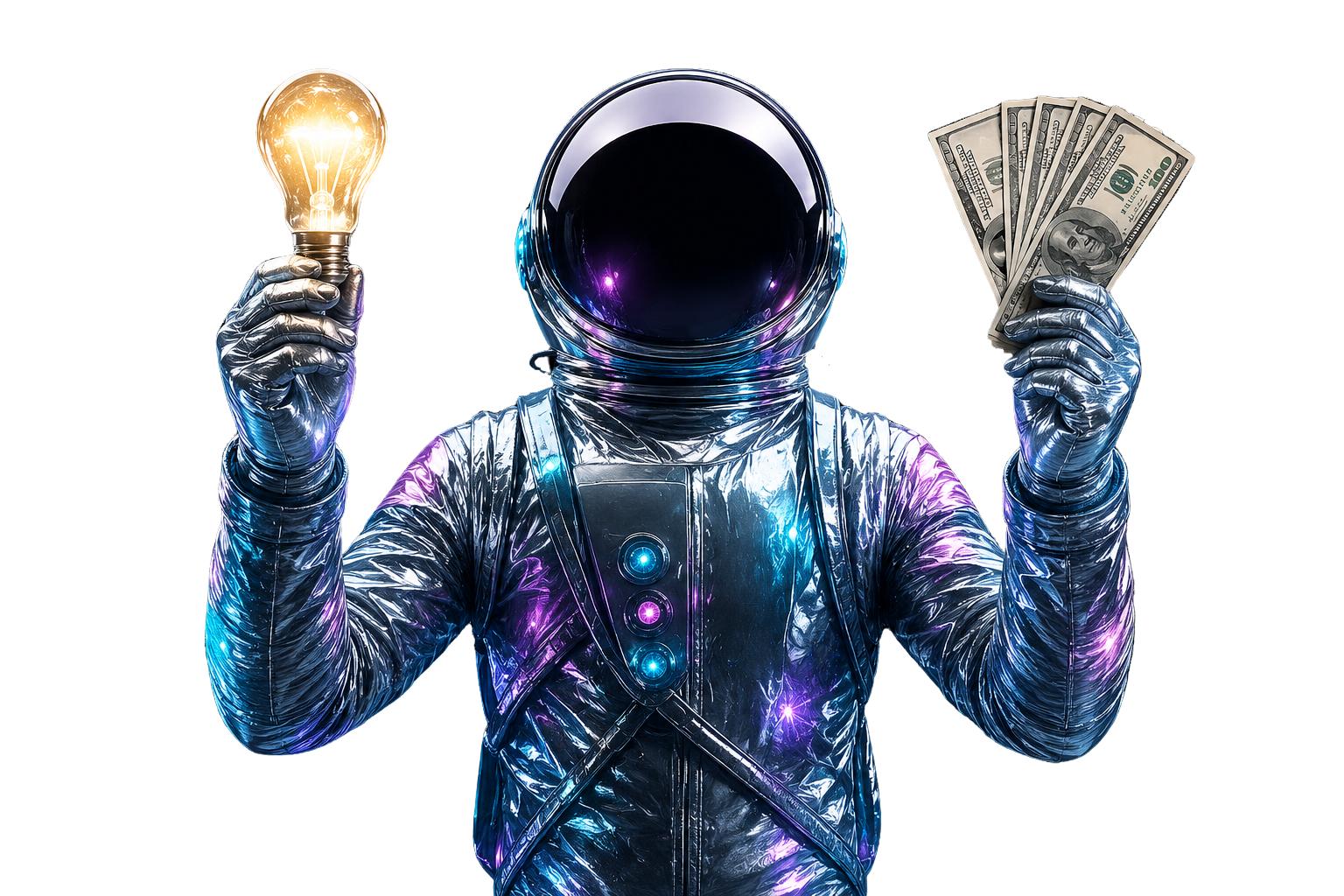 Astronaut floating in space — founder journey